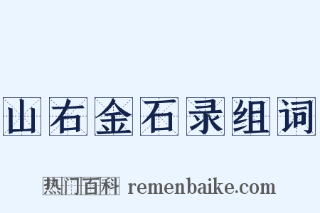 山右金石录组词是什么意思的图片